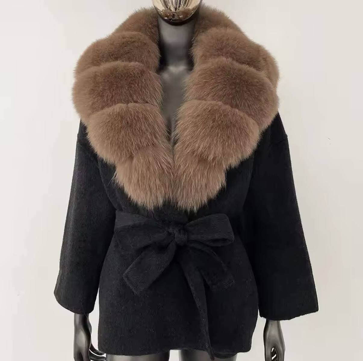 MAJESTY FOX FURE WOOL COAT 6 MAJESTY FOX FURE WOOL COAT - Image 6