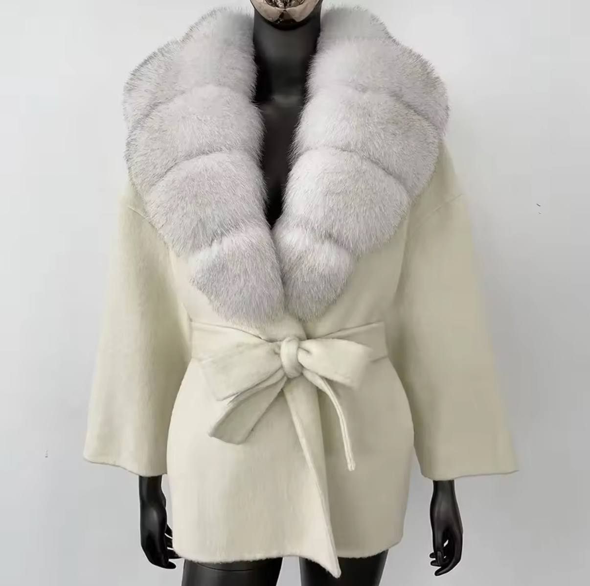 MAJESTY FOX FURE WOOL COAT 7 MAJESTY FOX FURE WOOL COAT - Image 7