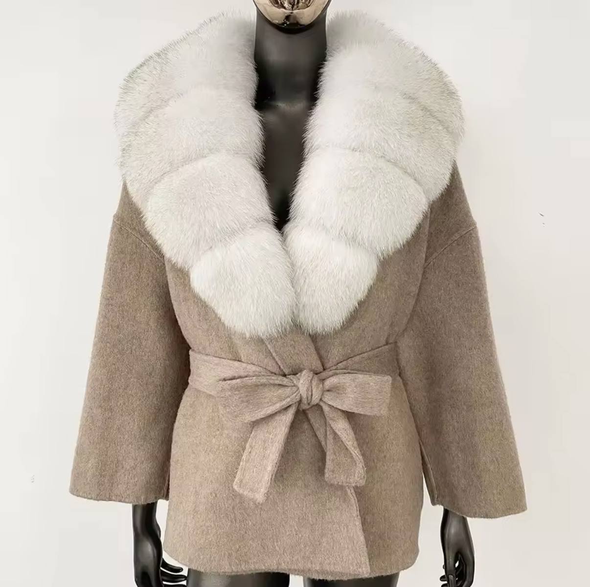 MAJESTY FOX FURE WOOL COAT 8 MAJESTY FOX FURE WOOL COAT - Image 8