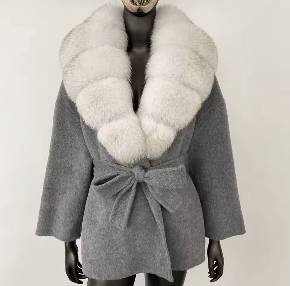 MAJESTY FOX FURE WOOL COAT 9 MAJESTY FOX FURE WOOL COAT - Image 9