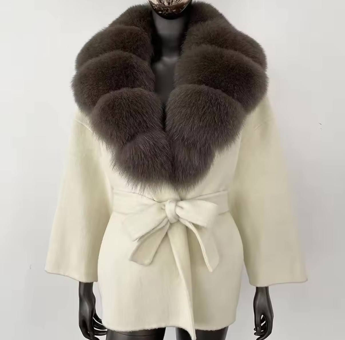 MAJESTY FOX FURE WOOL COAT 10 MAJESTY FOX FURE WOOL COAT - Image 10