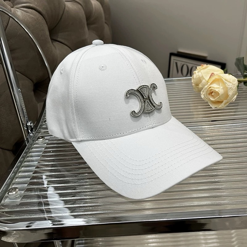 Logo Detail Baseball Cap In White