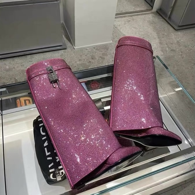 Pink Crystal Lock Boots 2 Pink Crystal Lock Boots - Image 2