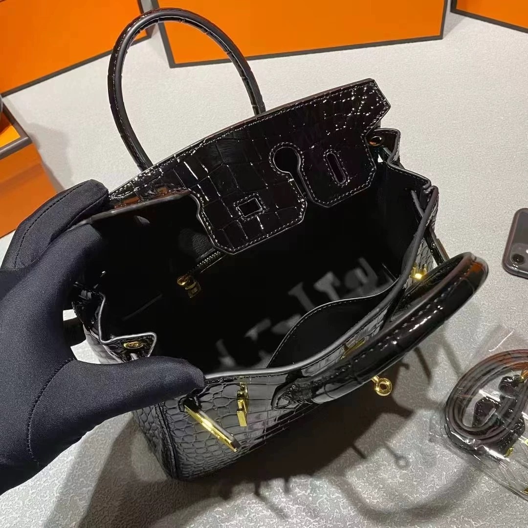 Midnight Croc Luxe Bag 2 Midnight Croc Luxe Bag - Image 2