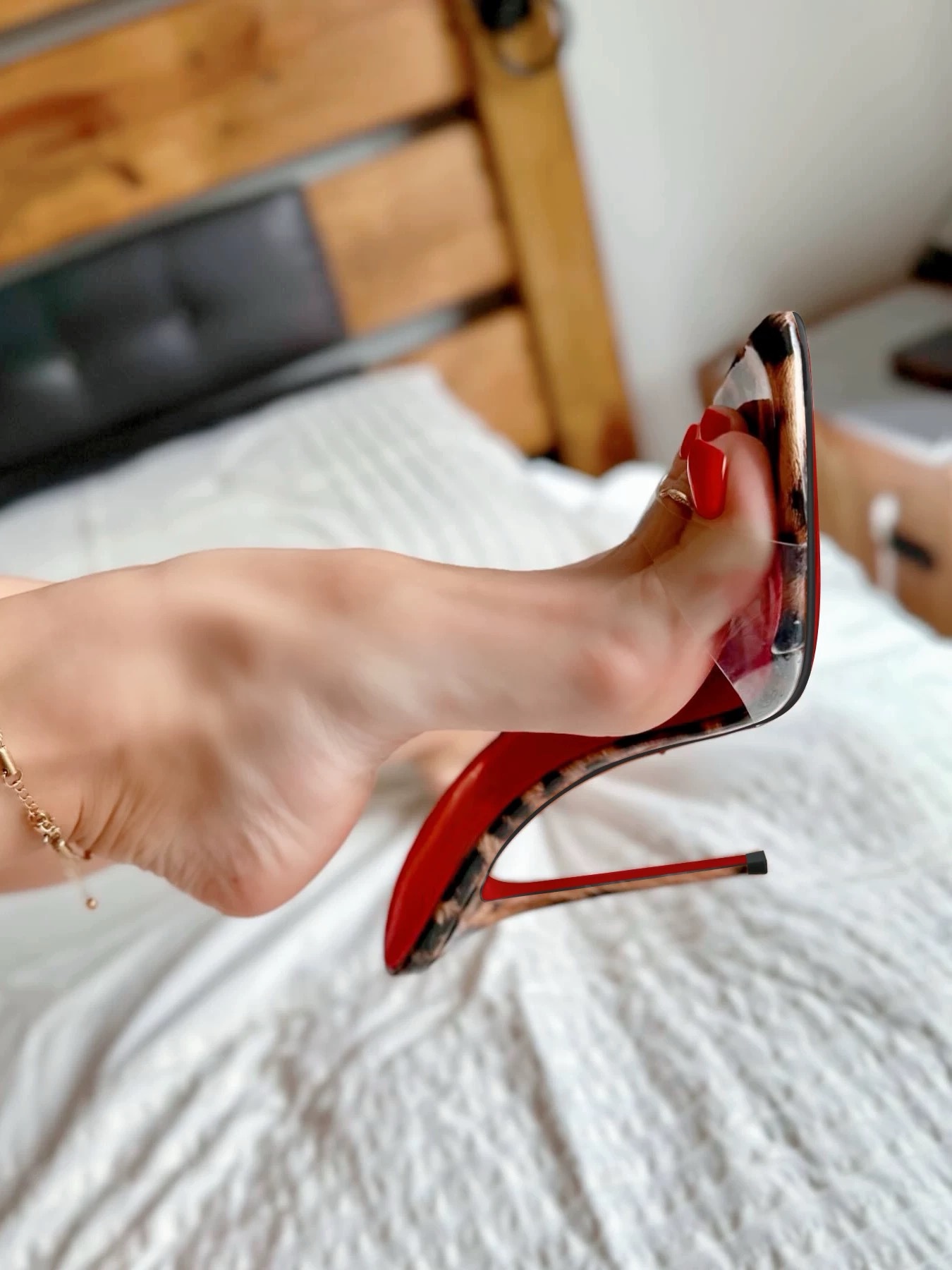 Leopard Curve Stiletto Heels