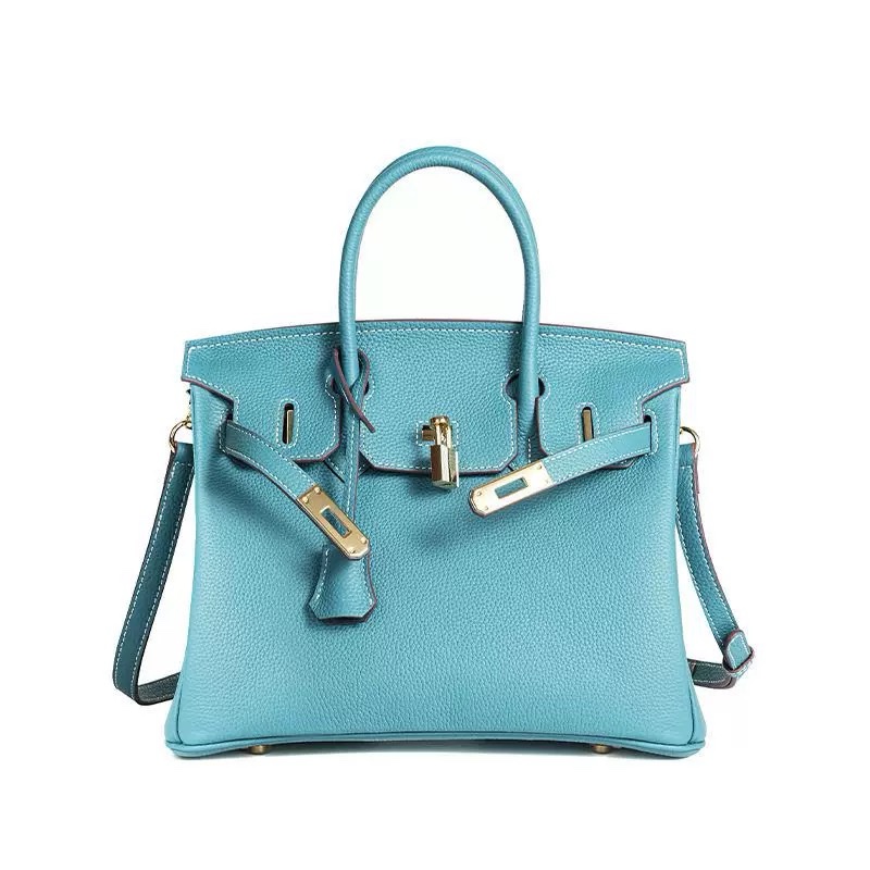 Azure Elegance Top-Handle Bag