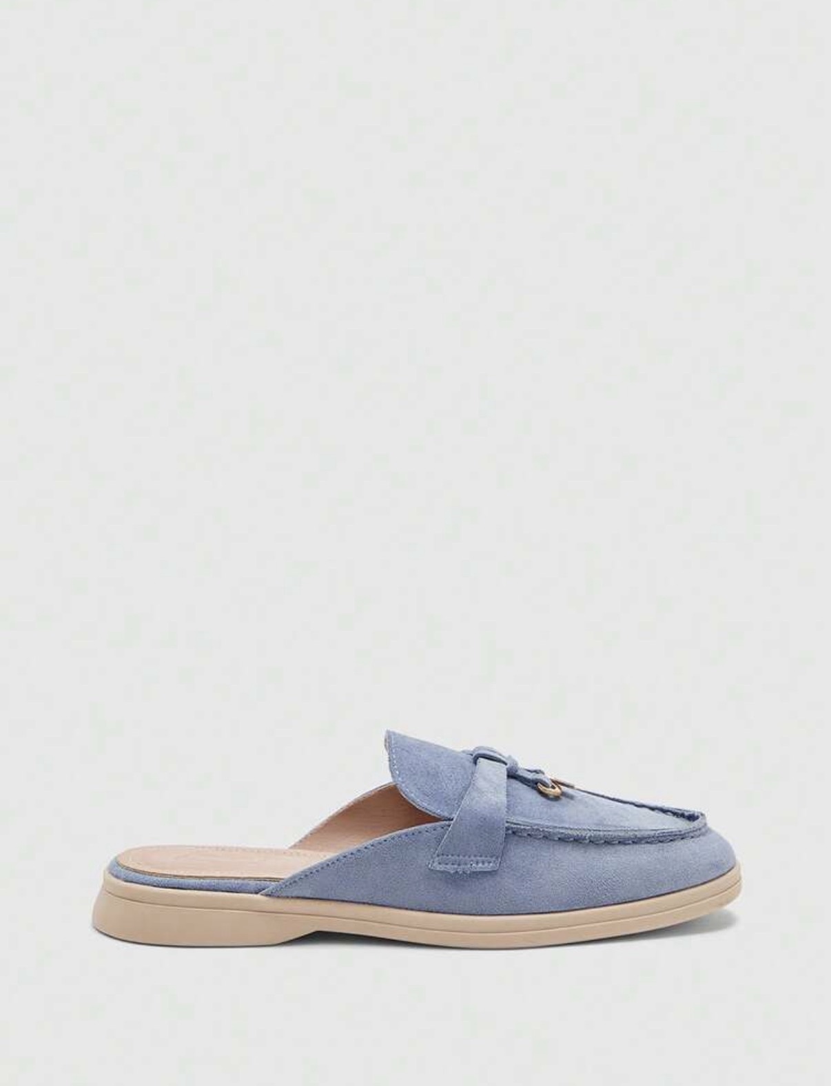 Sky Blue Eco-Leather Backless Loafers 3 Sky Blue Eco-Leather Backless Loafers - Image 3