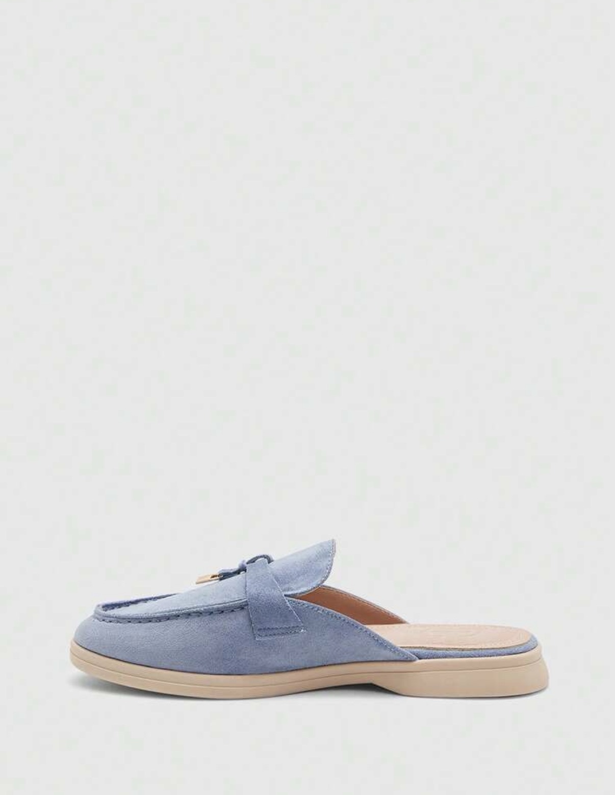 Sky Blue Eco-Leather Backless Loafers 2 Sky Blue Eco-Leather Backless Loafers - Image 2