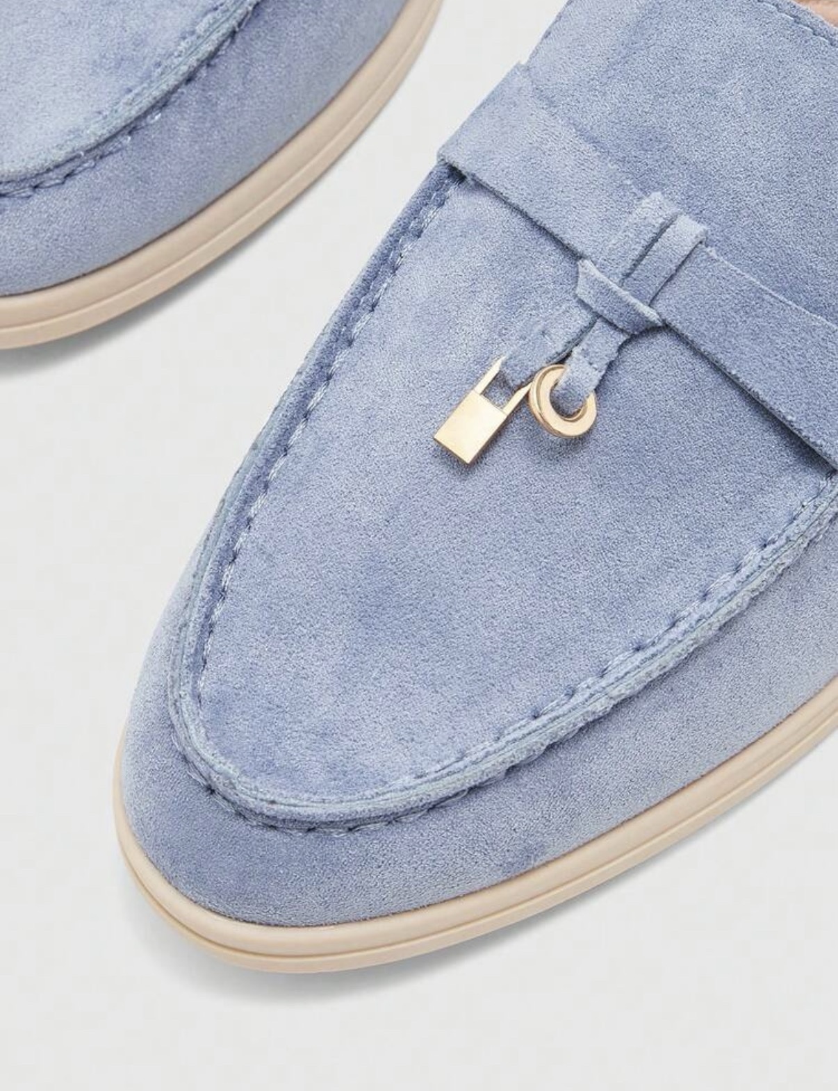 Sky Blue Eco-Leather Backless Loafers 4 Sky Blue Eco-Leather Backless Loafers - Image 4