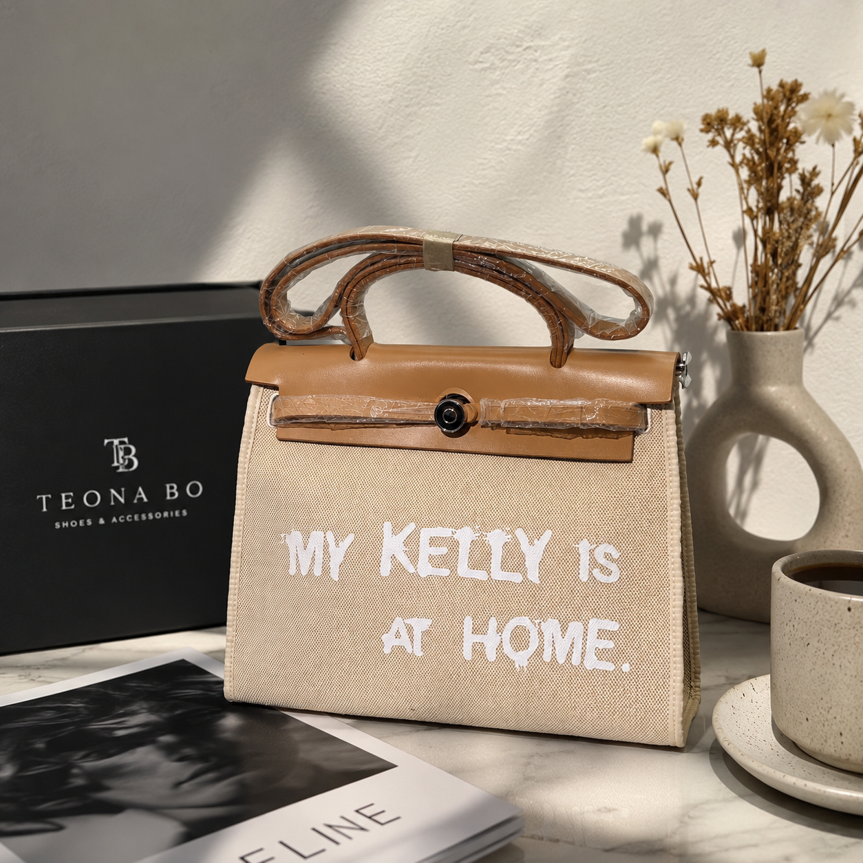 Kelly Canvas Tote – Camel Edition