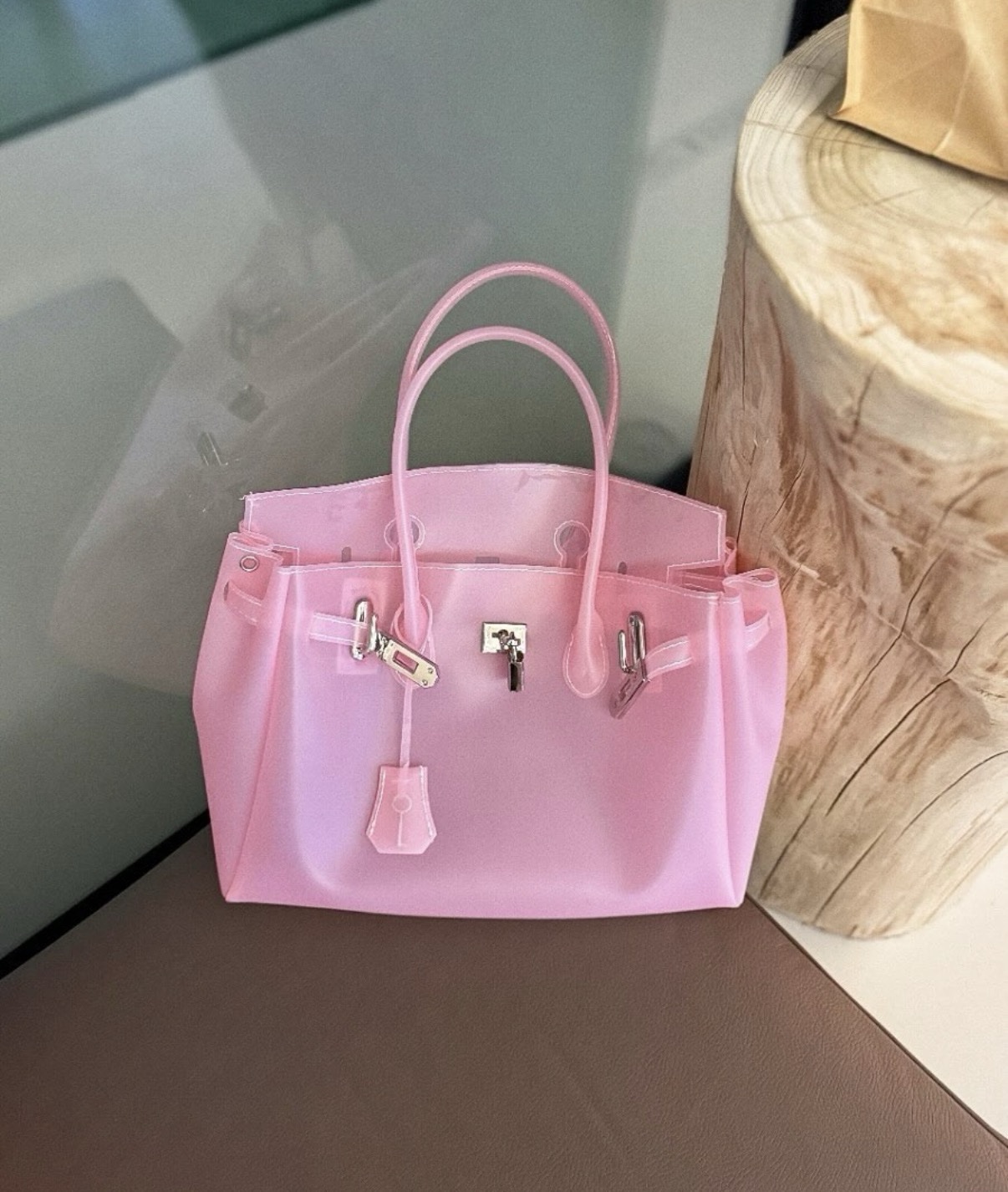 Home EN 4 Blush Frost Jelly Tote Bag